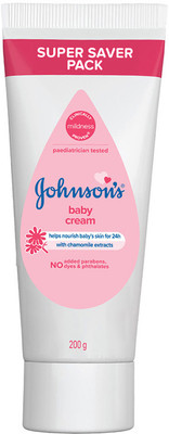 JOHNSON'S BABY Baby Cream, protects from dryness, pH Balanced, paraben-free, 200gm(200 g)