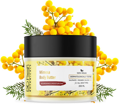 Biofresh Mimosa Body Butter Cream Hydrating Winter Moisturizer Shea Butter for Dry Skin(200 ml)