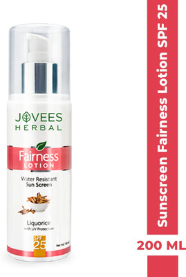 JOVEES Fairness Lotion SPF 25 - Liquorice with UV Protection(200 ml)