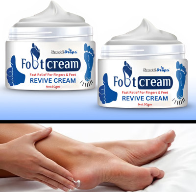 smartdrops Foot Cream | Light Texture | Gentle Moisturizer for Feet & Hands(100 g)