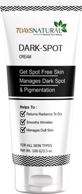 7days natural Dark Spot Remover Cream For Remove Pimple Marks | Acne Scar | Blemishes pigmentation | Dark Spot(100 g)