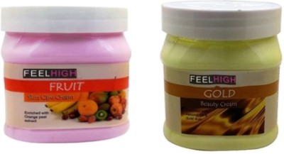 feelhigh Face And Body Moisturizer Fruit Cream And Gold Cream(1000 ml)