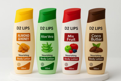 D2 LIPS Total Nourishment Moisture Lotion Pack – 4 Flavours(400 ml)