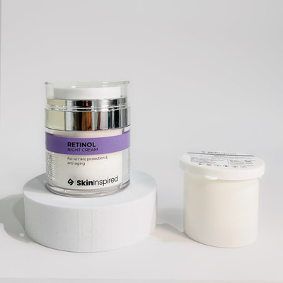 SkinInspired Retinol Night Cream + Refill Combo | Anti-Ageing Care | Smart Value Pack | For Normal to Dry Skin(2 Items in the set)