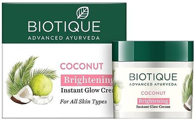 BIOTIQUE Coconut Brightening Instant Glow Cream|(50 g)