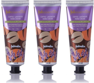 fabessentials Coffee Lavender Hand Cream - 50 gm x Pack of 3(150 g)