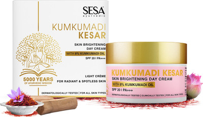 SESA Ayurvedic Kumkumadi Kesar Skin Brightening Day Cream with SPF 20 & PA +++(50 g)