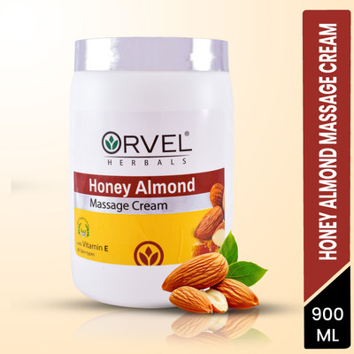 orvel HERBALS HONEY ALMOND MASSAGE CREAM | ALMOND EXTRACTS & VITAMIN E(900 ml)