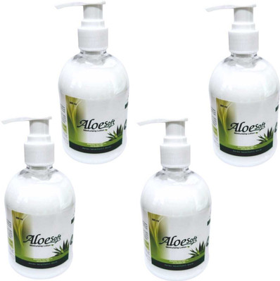 lamiglow ALOESOFT MOSITURIZING LOTION FOR WINTER SOFTEN & PURIFYING SKIN PACK- 300ml x 4(1200 ml)