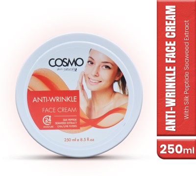 COSMO Anti-Wrinkle Face Cream Silk Peptide & Seaweed Extract | 24 Hours Moisture(250 ml)