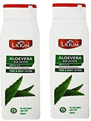LILIUM Aloe Vera Bio Active Face & Body Lotion | Infused With Sunscreen, Skin So Soft(350 ml)