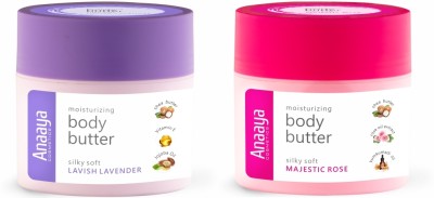 anaaya Dual Luxury Body Butter | Silky Soft Majestic Rose & Lavish Lavender(200 ml)