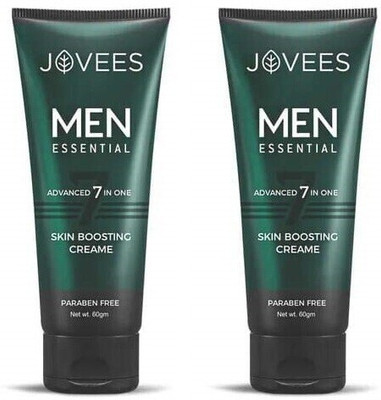 JOVEES Men Essential Advanced 7 in 1 skin Boosting Face Cream, Pack of 2(60 g)