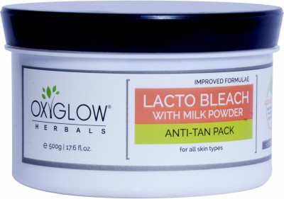 OXYGLOW HERBALS Lacto Bleach Cream Enriched with Milk Powder| Removes Tan & Hydrates(500 g)