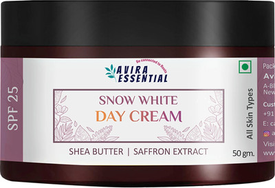 Avira Essential Snow White Face Cream For Women & Men| Non Sticky, Hydrating SPF DAY Moisturizer(50 g)