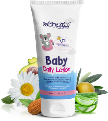 Comfy Cheeks Baby Daily Lotion Aloe Vera And Avocado Oil Extract Helps Fighting Baby Rashes(100 ml)