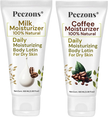 Peezons Milk With Coffee Body Lotion for Smooth And Healthy Skin(200 ml)