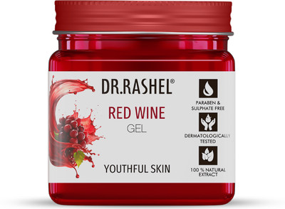 DR.RASHEL Red Wine Gel for Face & Body | Natural Glow with Deep Skin Rejuvenation |(380 ml)