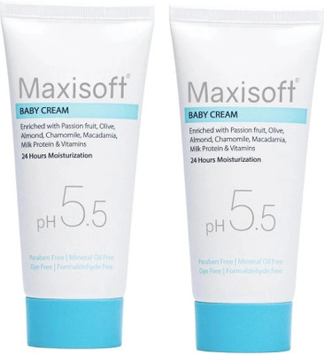 Maxisoft Baby Cream 50 gm | With Milk Protein | Paraben Free(100 g)