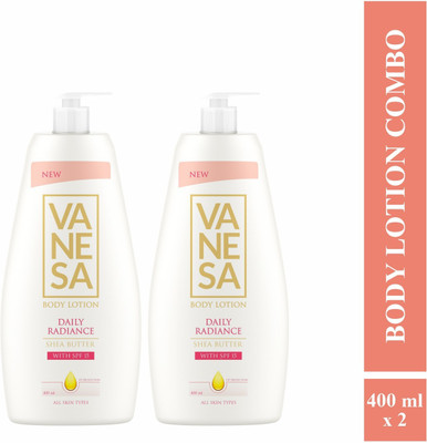 VANESA Daily Radiance Body Lotion With Shea Butter & SPF 15(800 ml)