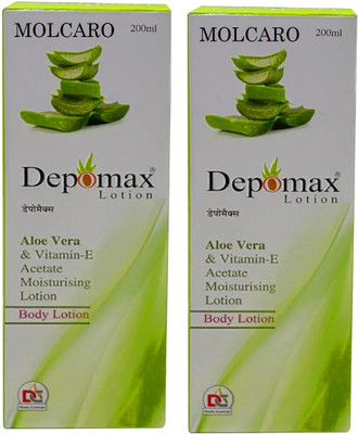 MOLCARO DEPOMAX ALOEVERA & VITAMIN C LOTION PACK OF 2(400 ml)