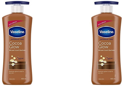 Vaseline COCOA GLOW BODY LOTION 400 ML * PACK OF 2(800 ml)