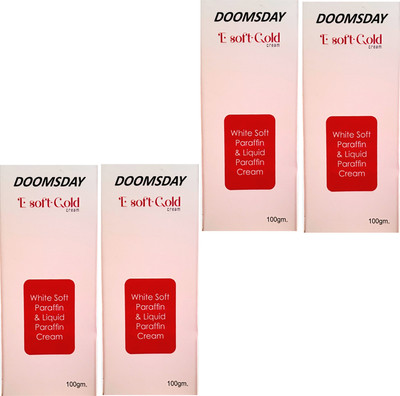 DOOMSDAY E SOFT GOLD CREAM WHITE SOFT PARAFFIN & LIQUID PARAFFIN CREAM PACK OF 4(400 g)