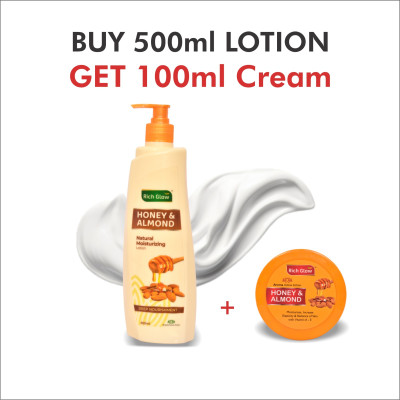 Rich Glow Honey & Almond Natural Moisturizing Lotion(500 ml)