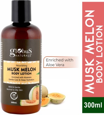 Globus Naturals Nourishing Muskmelon Body Lotion Enriched with Aloevera|Gentle Care|Deep Hydration(300 ml)