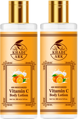 Khadi Ark Vitamin C Moisturizing Body Lotion For Soft Silky Touch Skin(200 ml)