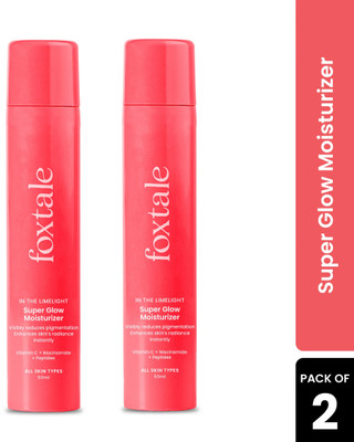 Foxtale Nano Vit-C Super Glow Moisturiser with Niacinamide & Peptides for Glowing Skin(100 ml)