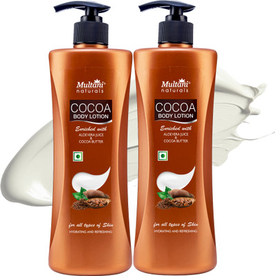 Multani Naturals Cocoa Butter & Aloevera Body Lotion (Pack of 2) |Nourish & Moisturize -(800 ml)