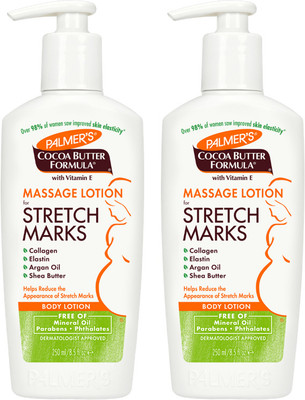 PALMER'S Stretch Marks Massage Lotion (Pack of 2)(250 ml)