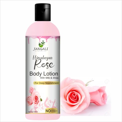 Pure Jangali Organics Rose Body Lotion Nourish Your Skin with Fragrance of Freshly Blooming Roses(100 ml)