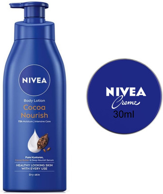 NIVEA Cream 30ml & Cocoa Nourish Body Lotion 400ml (Pack of 2)(230 ml)