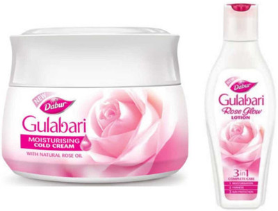 Dabur Gulabari Moisturizing Cold Cream 100 ml Pack of 1 and gulabari Lotion 50 ml(150 ml)