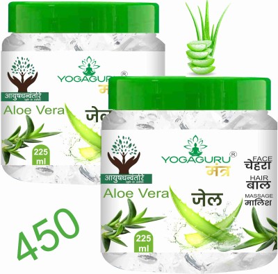 YOGAGURU MANTR Pure Aloe Vera Gel 450 mL(450 ml)