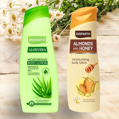 Deeparth Skin Care Lotion | Enriched with Aloe Vera & Honey | 100ML x 2(200 ml)