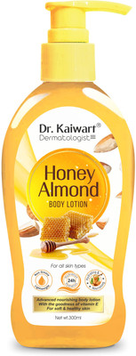 Dr. Kaiwart Honey & Almonds Advanced Nourishing Body Lotion | Non Sticky Body Moisturizer(300 ml)