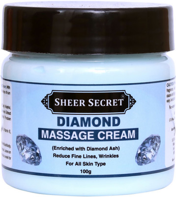 Sheer Secret Diamond Massage Cream 100g - Reduce Fine Lines & Wrinkles, For All Skin Types(100 g)