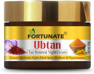 FORTUNATE Ubtan Night Face Cream with Turmeric and Sandalwood for Glowing Skin 50gram(50 g)