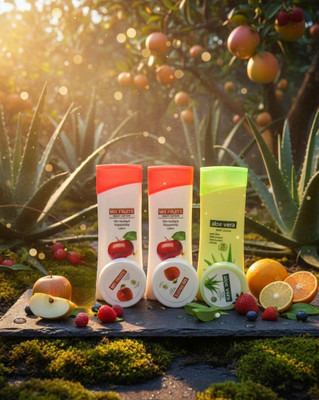 Hezruck Fair Tone Mix Fruit,Aloevera Nourishing Body lotion (3×100ml+3×15ml)(345 ml)