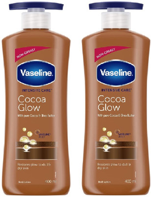 Vaseline COCOA GLOW BODY LOTION 400 ML PACK OF 2 PCS(800 ml)