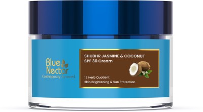 Blue Nectar Coconut SPF 30 Sunscreen Face Cream for Plant Based Protection (16 Herbs, 50g)(50 g)