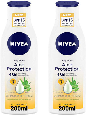 NIVEA Aloe Protection Spf15 200ml Set of 2(400 ml)