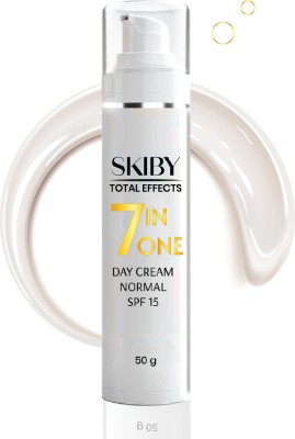 Skiby 7 in 1 Day Cream Normal SPF 15 | Face Cream for Women | Skin Whitening Cream | Skin Smoothening | Skin Brightening | Anti-Acne & Pimples | Anti-Ageing & Wrinkle Reduction(50 g)