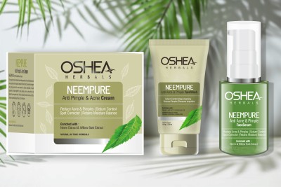 OSHEA Neempure Anti Acne & Pimple Face Wash & cream And face serum 230 ml(230 ml)