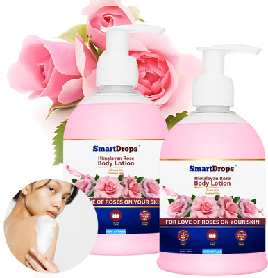 smartdrops Rose Body Lotion Advanced & Pink Glow Brightening Serum(500 ml)