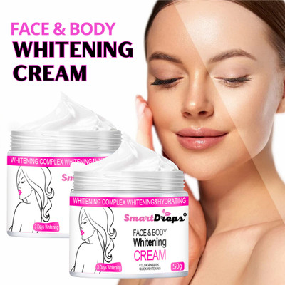 smartdrops Face Whitening Cream with Green Tea&Vitamin C for Skin Type Of Cream(100 g)