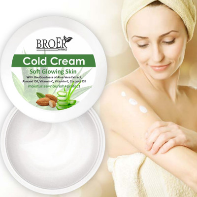 BROER Cold Cream for Deep Nourishment & Hydration - Keeps Skin Smooth & Moisturized(100 g)